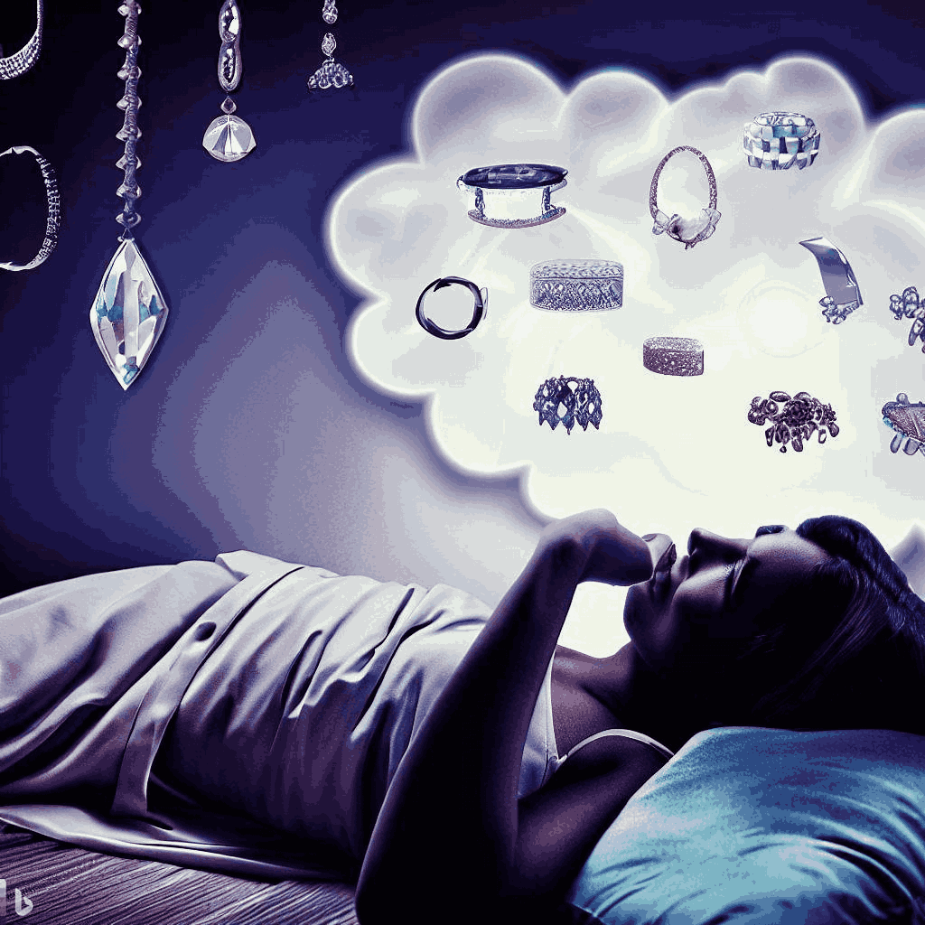 mulher sonhando com joias