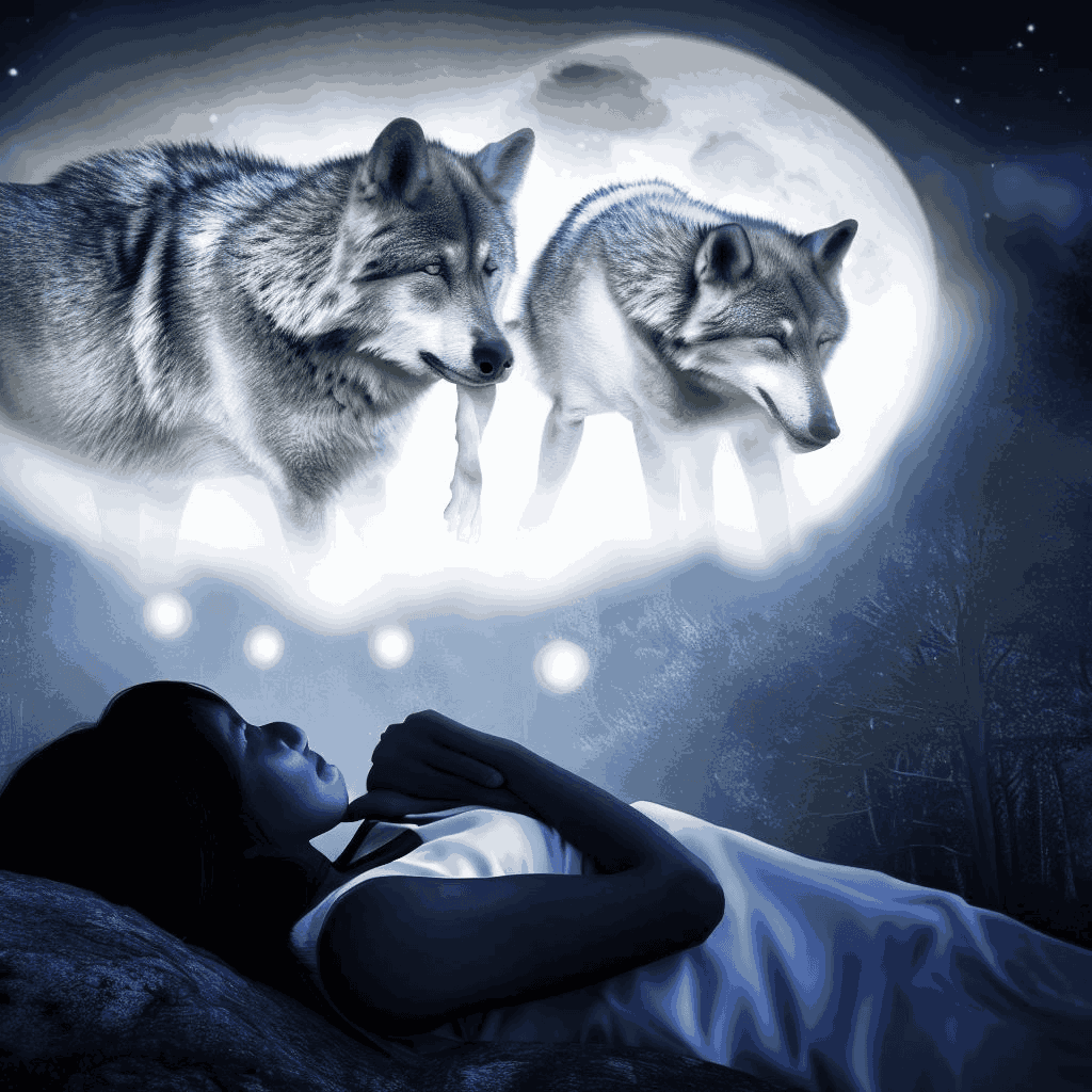 homem sonhando com lobo