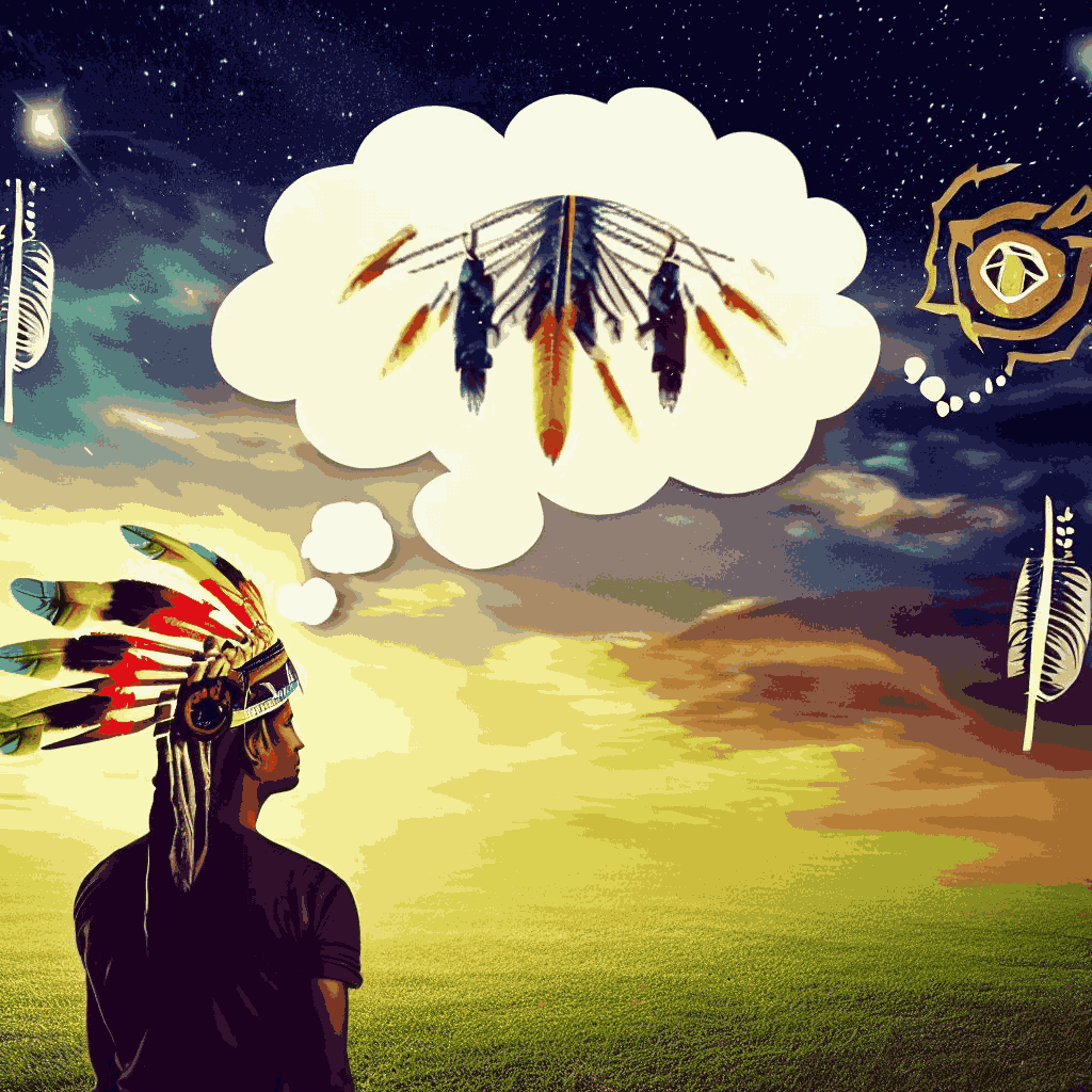 pessoa sonhando com indio