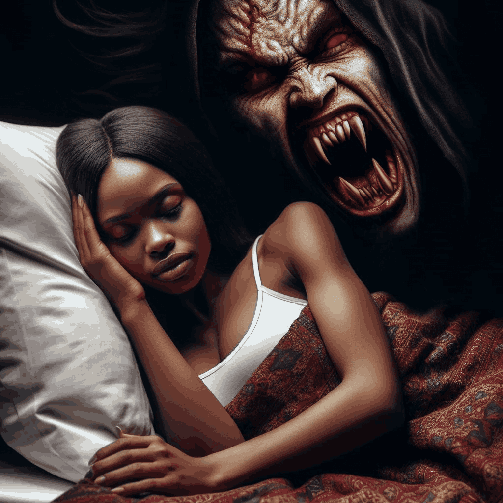 mulher sonhando com vampiro