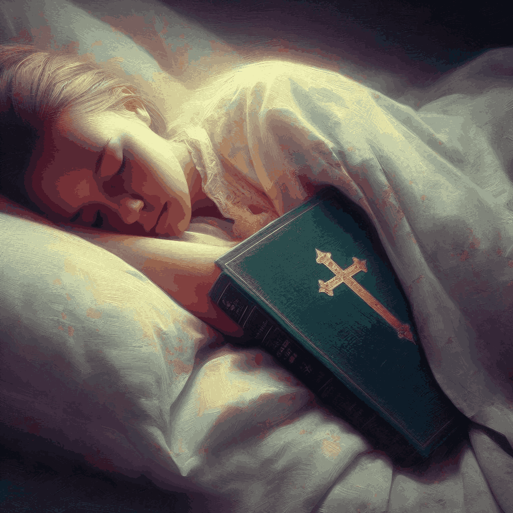 mulher sonhando com a biblia