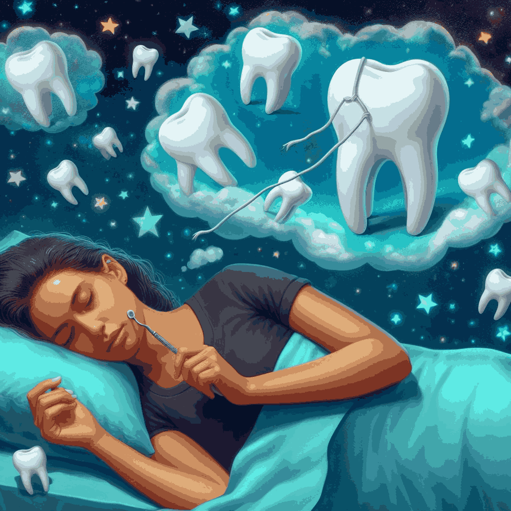mulher sonhando com dentes