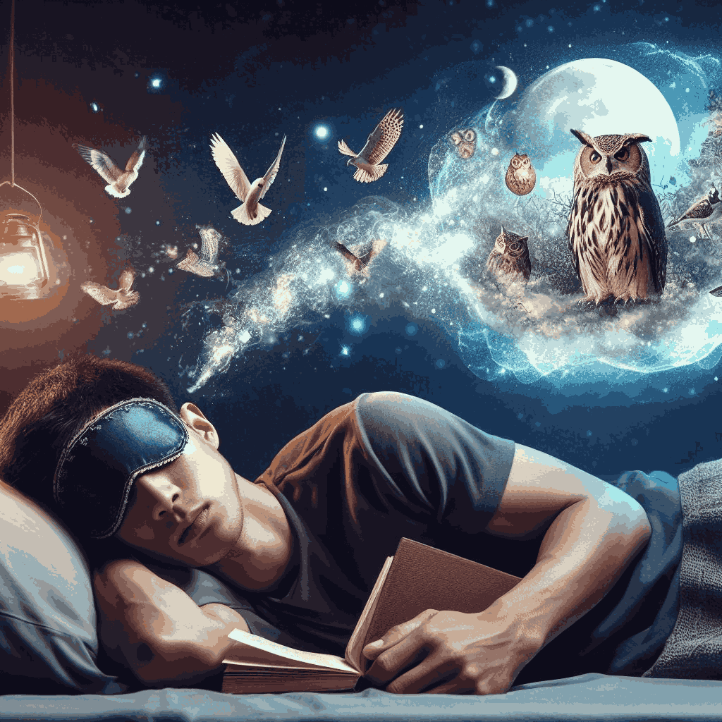 homem sonhando com coruja