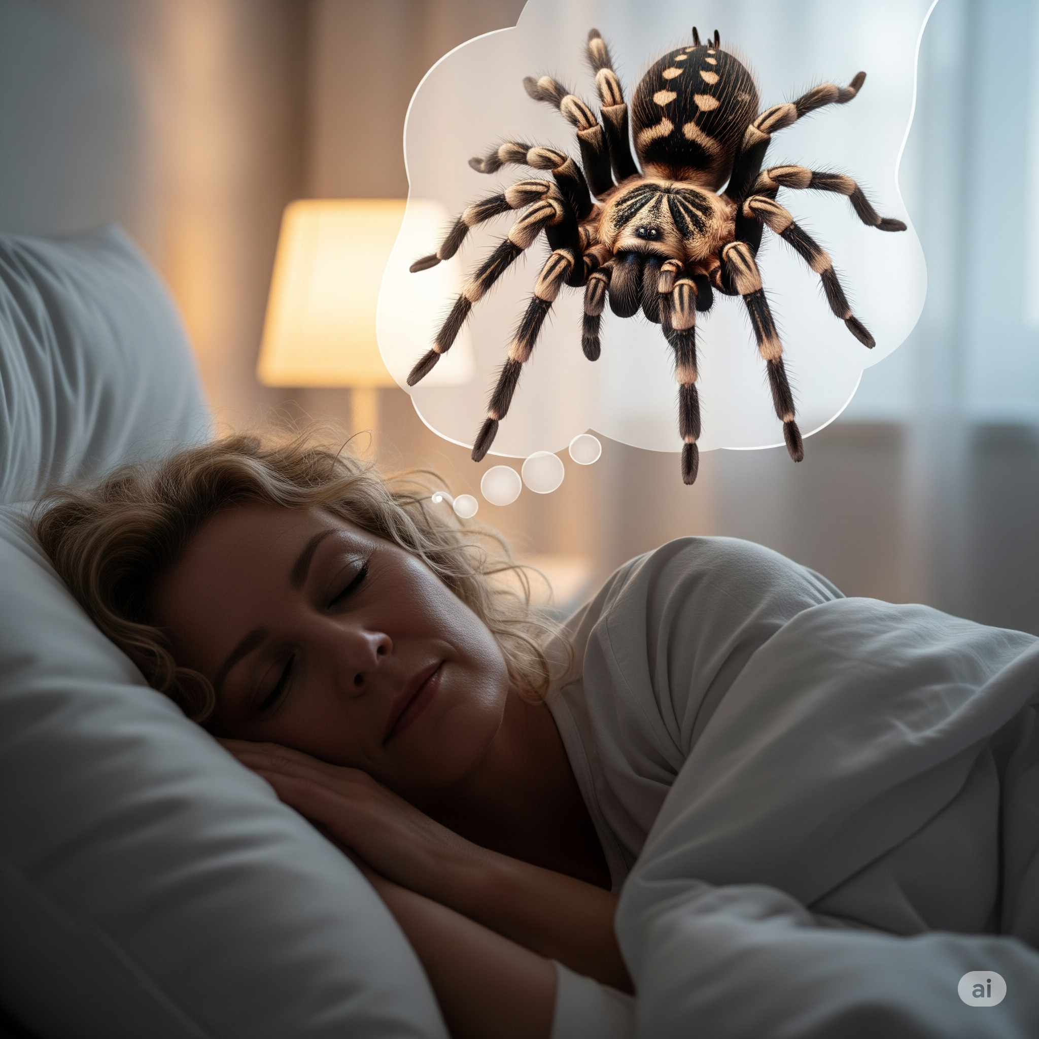 mulher sonhando com tarântula