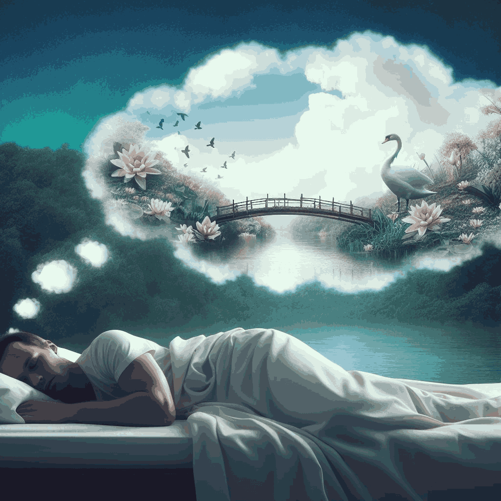 homem sonhando com lagoa