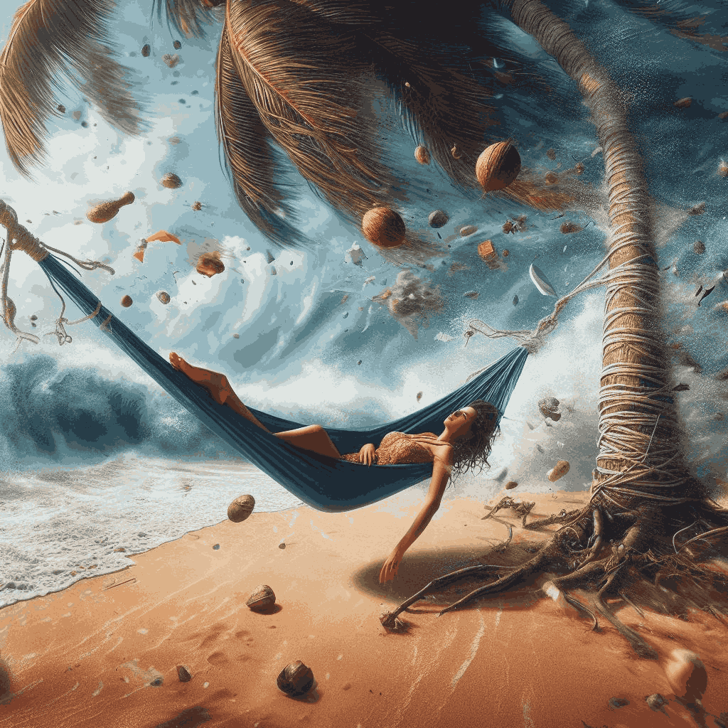 mulher sonhando com vendaval na rede