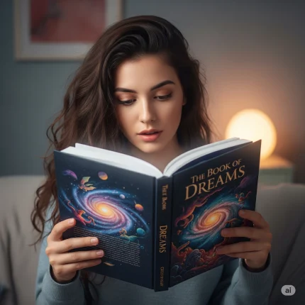 mulher lendo o livro dos sonhos