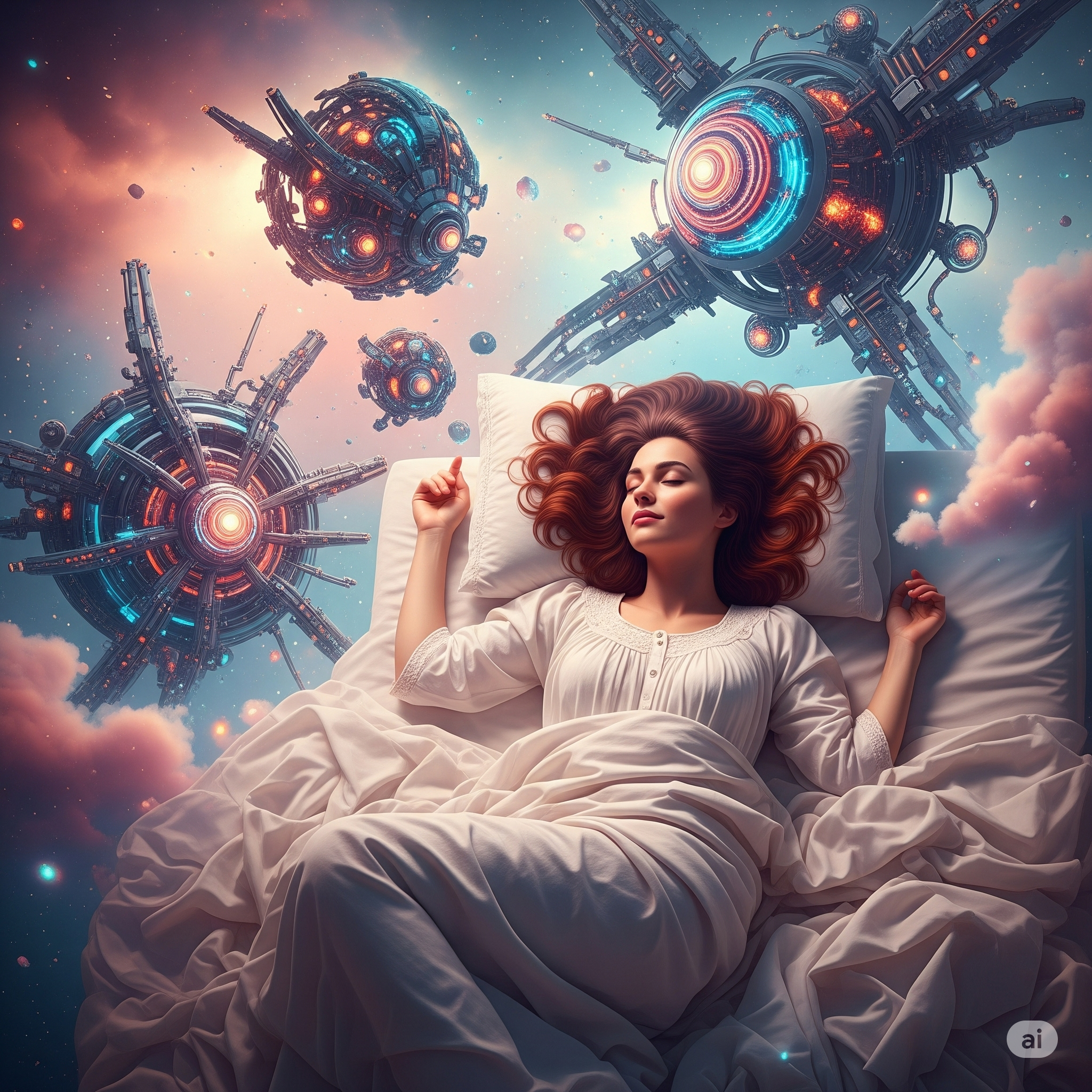 mulher sonhando com avanco tecnologico