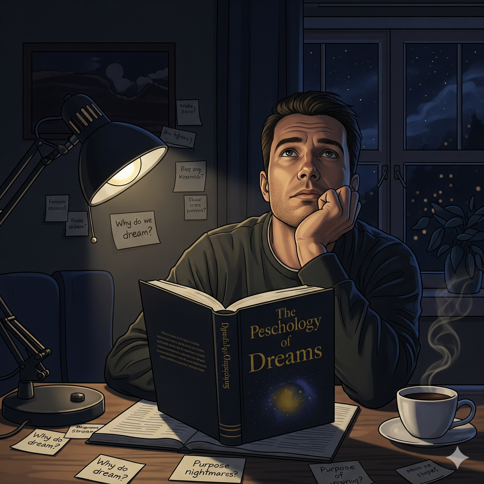 homem pensando sobre sonhos